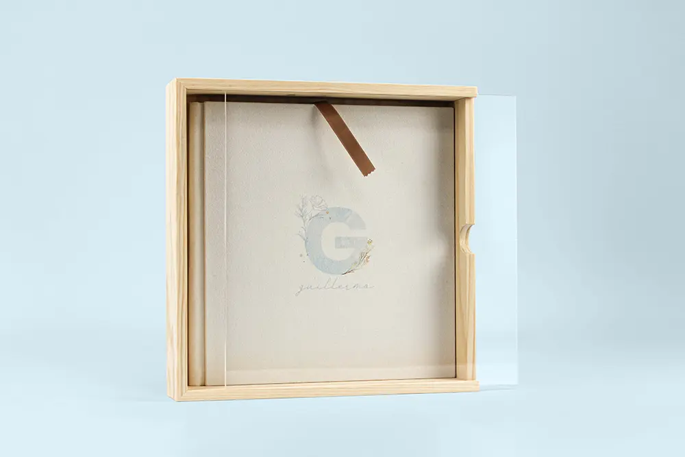 caja madera vista metacrilato
